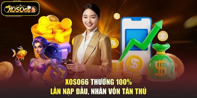 XOSO66 thưởng 100% lần nạp đầu